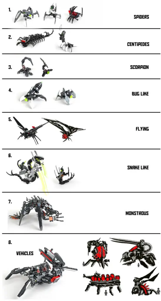 A LEGO Scale Warrior MOC during build planning